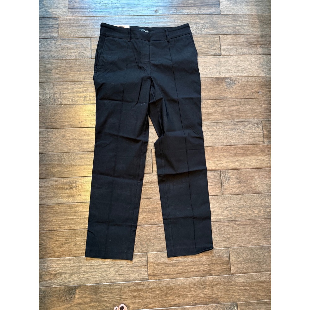 Hilary Radley Pull On Pants Women M Black Slim Leg Tummy Control Mid Rise